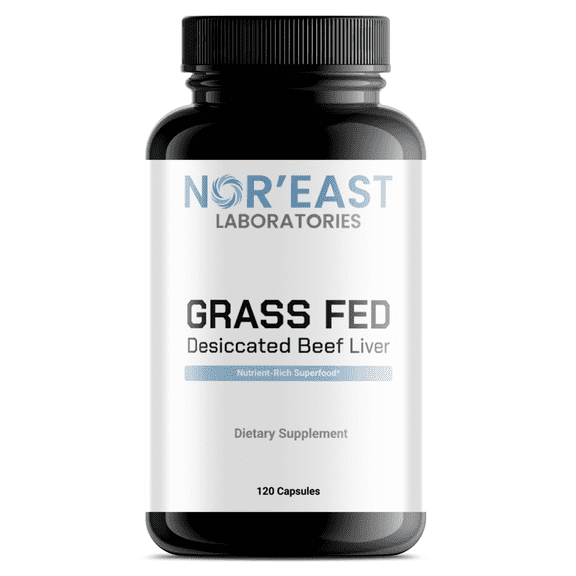 Nor'East Laboratories Grass Fed Desiccated Beef Liver Dietary Supplement, 120 Count