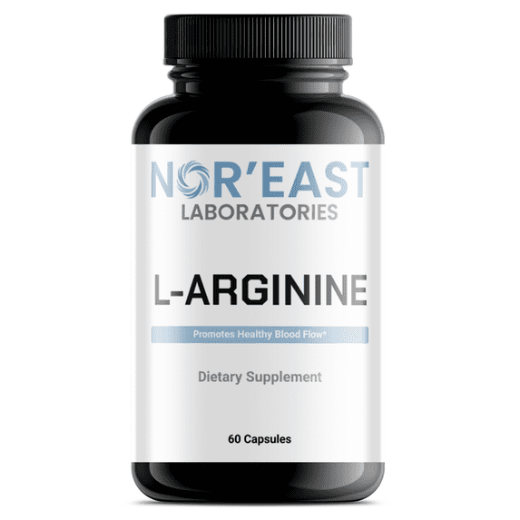 Nor'East Laboratories L-Arginine Capsules – Dietary Supplement, 60 Count