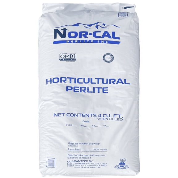 NorCal Perlite Horticultural Coarse Grade Garden Indoor Outdoor Plants Soil Additive Better Aeration and Drainage - 4 Cubic Feet (103 Quarts) 1 Bag