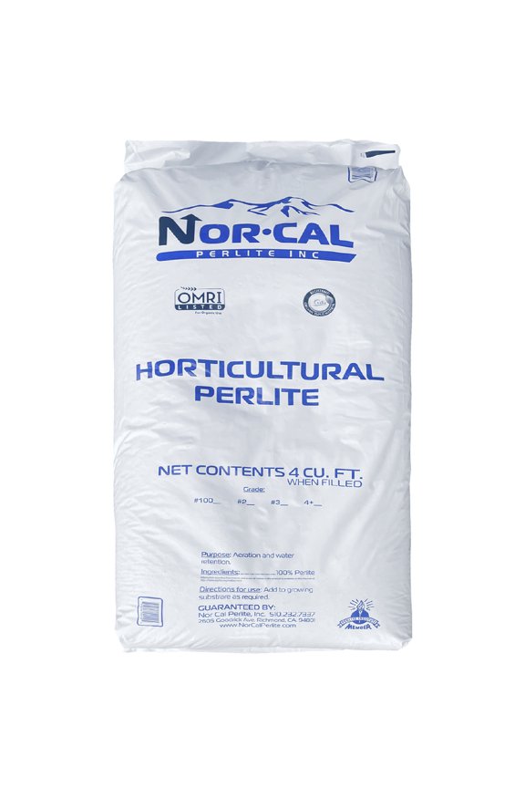 NorCal Perlite Horticultural Medium Grade  Garden Indoor Outdoor Plants  Soil Additive Better Aeration and Drainage - 4 Cubic Feet (103 Quarts) 1 Bag