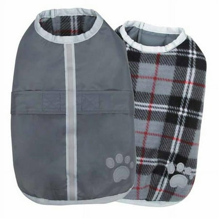 NorEaster Dog Blanket Coat, Gray - Medium