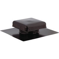 NorWesco 7-3/4" Galvanized Steel Black Static Roof Mount Attic Vent 557059