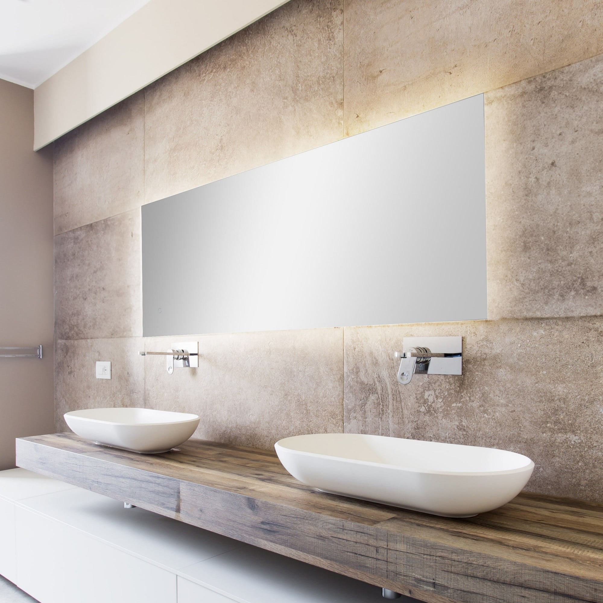 Nora 53'' Frameless Anti-Fog LED Bathroom Vanity Mirror with Smart Touch
