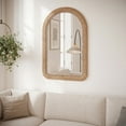 thumbnail image 1 of Nora Arch Rattan Woven Boho Wall Mirror, 1 of 6