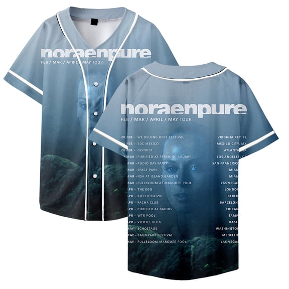 Nora En Pure Merch Baseball Jacket Women/Men Fashion Casual Short Sleeve Jersey Style3
