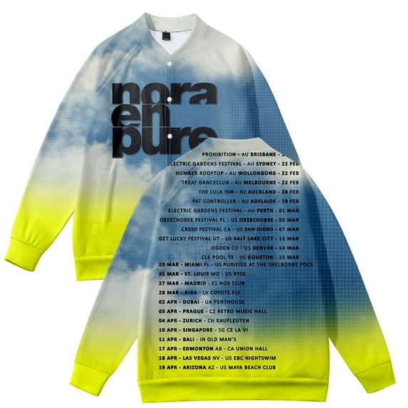 Nora En Pure Merch Same Style Baseball Jacket Women Men Fashion Long-sleeved Jacket Trend Casual Baseball Uniform Style5