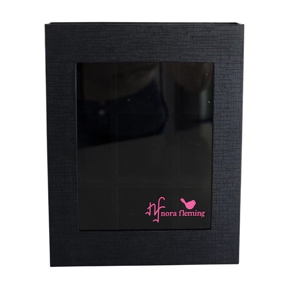 Nora Fleming Mini Display Case, 9-Section Organizer for Collectables, Clear Acrylic Cover and Sturdy Frame, Decorative Shelf Accent, Gift-Ready Keepsake Box