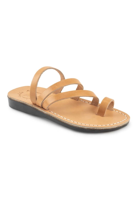 Nora - Leather Strappy Flat Sandal - Womens Sandals