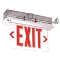 thumbnail image 1 of Nora Lighting NX-509-LEDG2MA Green LED Double Face Recess.  Edge-Lit Exit, AC Only, Mirror, Aluminum, 1 of 1