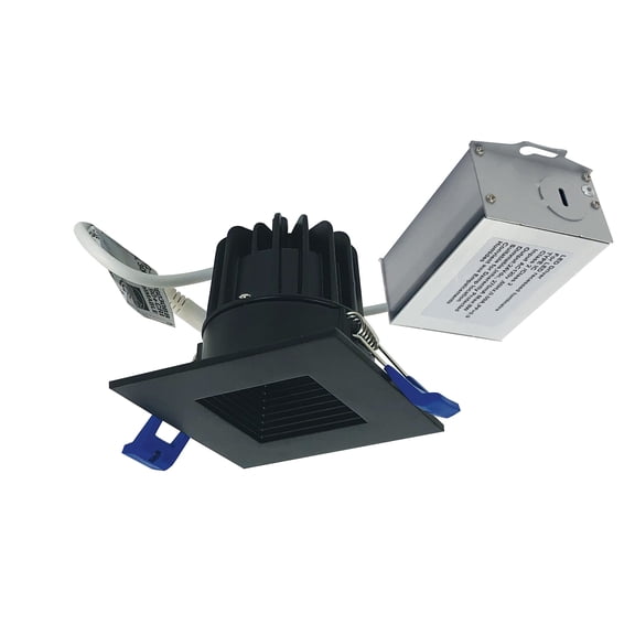 Nora Lighting NM2-2SB6030BB M2 Led Canless Recessed Fixture 2" Square Baffle Trim - Black