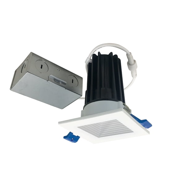 Open Box Nora Lighting Nm2-2Sb8530 M2 Led Canless Recessed Fixture 2" Square Baffle Trim - White