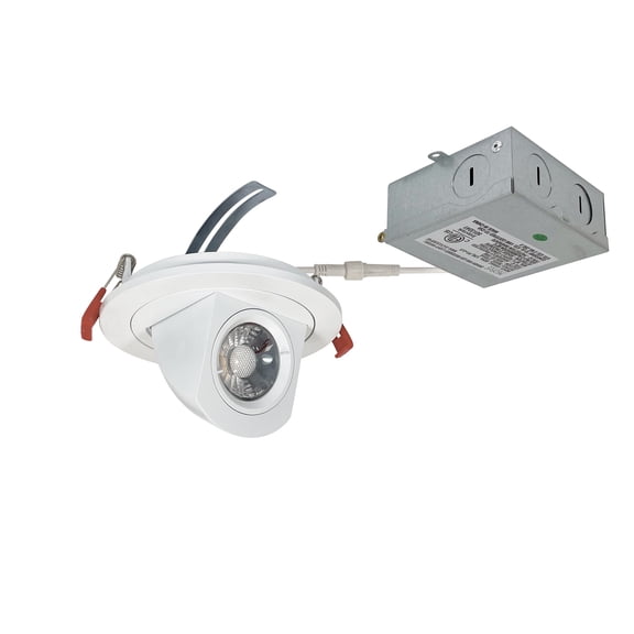 Nora Lighting NM4-R47027MPW M4 4" Wide Canless Adjustable Elbow 2700K Led Recessed Fixture