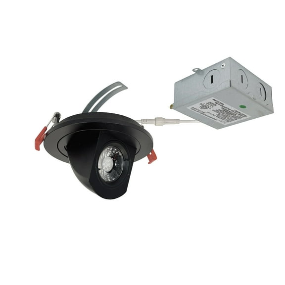 Nora Lighting NM4-R47030BB M4 4" Wide Canless Adjustable Elbow 3000K Led Recessed Fixture