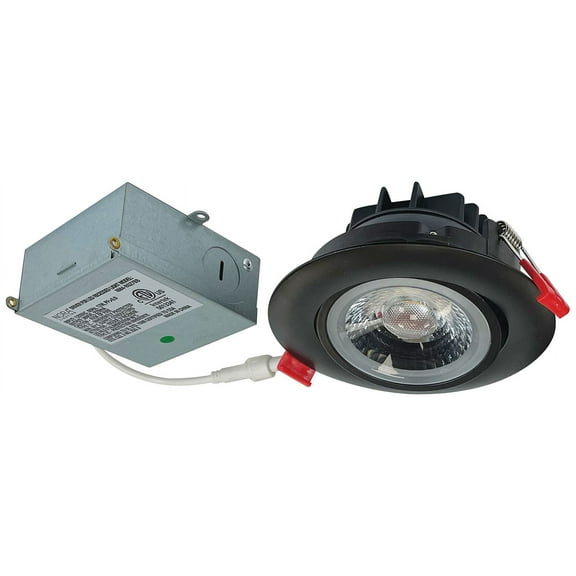 Nora Lighting NM4-RG30BB M4 4" Wide Canless Adjustable Gimbal 3000K Led Recessed Fixture -