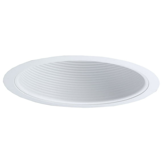 6 in. White Stepped Baffle with White Trim, Nora NTM-31