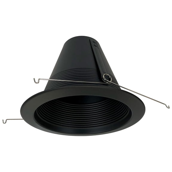 Nora Lighting NTM-713BBAL 6" Air-Tight Aluminum Baffle Cone Reflector - Black