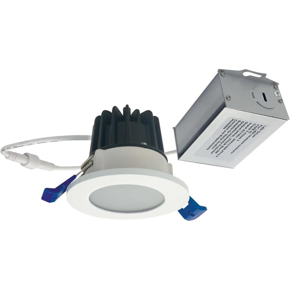 Nora NM2-2RDCS6030MPW 2" Round Shower Mini Recessed Downlight - 600 Lumens - No Housing Required (Matte Powder White, 3000K)