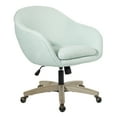 thumbnail image 1 of Nora Office Chair in Mint Blue Fabric with Gray Brush Wood Base KD, 1 of 10