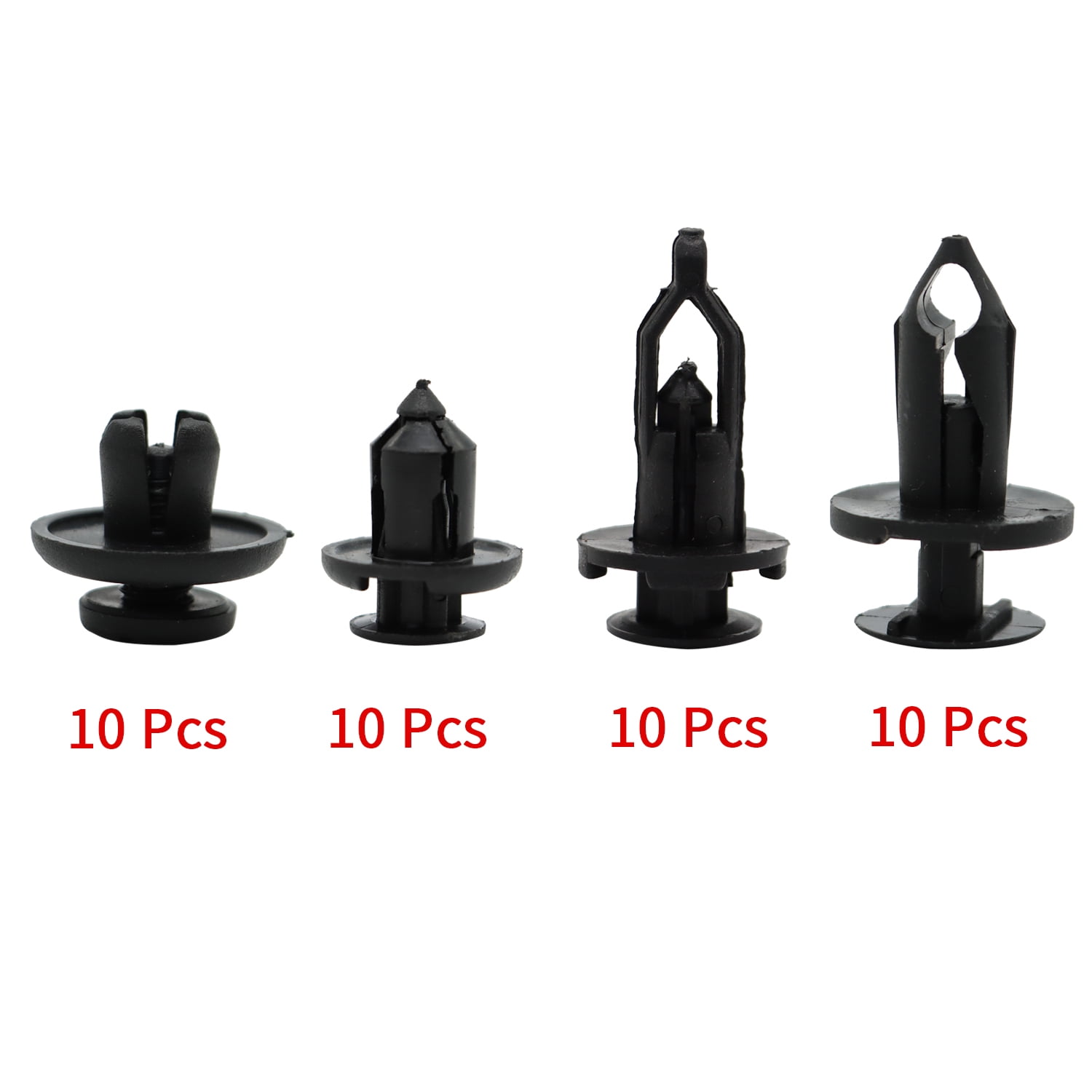 Unique Bargains 8Pcs 6.5mm Black Plastic Rivets Push Type Panel Retainer  Fastener Clip for Car 