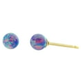thumbnail image 1 of Norah: 4mm Lavender Synthetic Opal Ball Stud Post Earrings 14-20 Gold Filled, 1 of 3