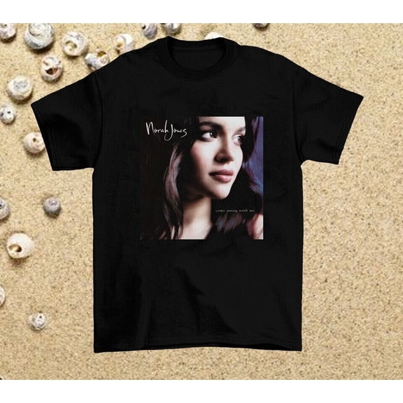 Norah Jones Short Sleeve Cotton Black Unisex Black T-Shirt, Gift For Fan