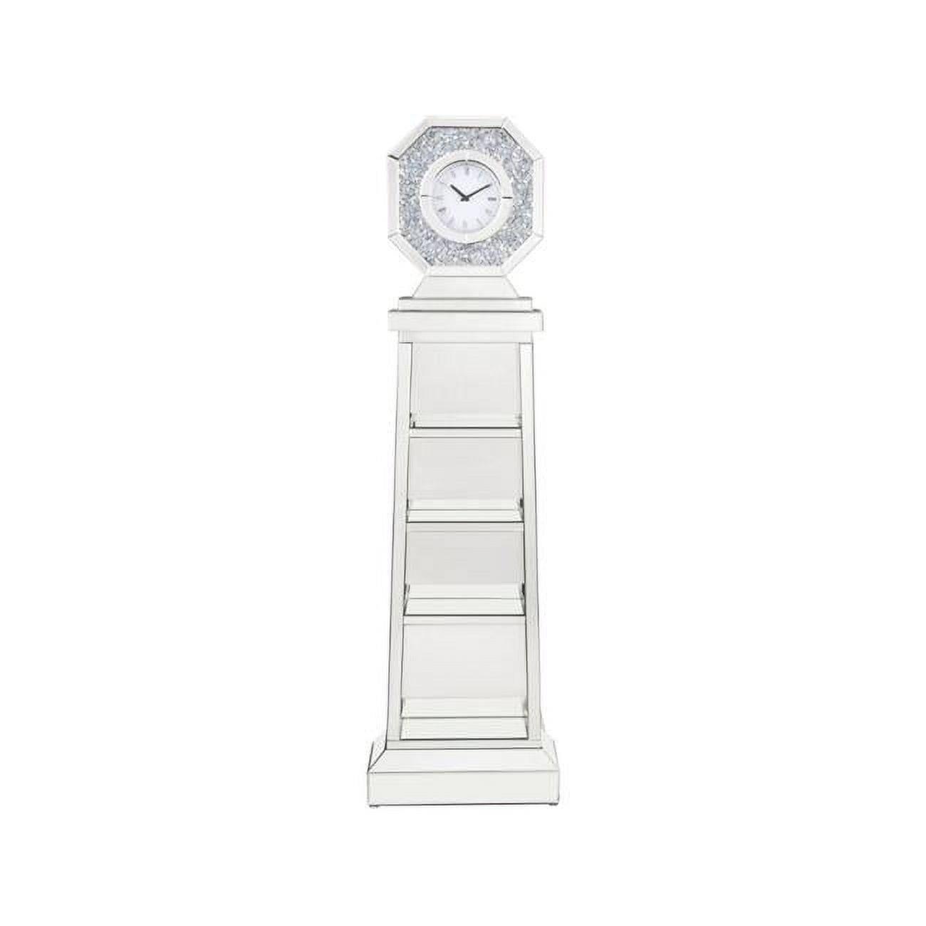 Noralie Mirrored & Faux Diamonds Grandfather Clock
