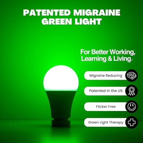 NorbRELIEF Green Light Therapy Migraine Relief Light Bulb, Research