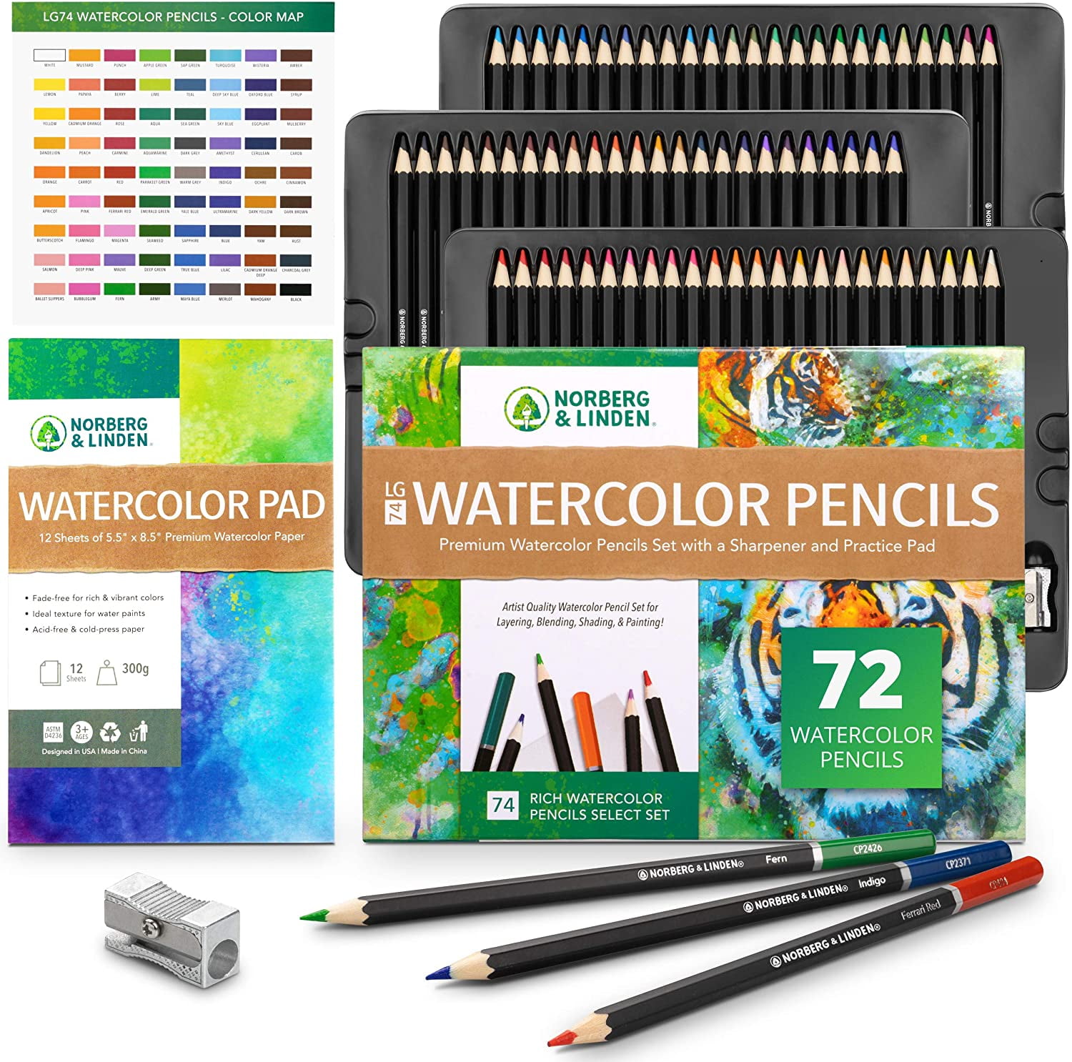 Norberg and Linden Art Set (74 Pieces)