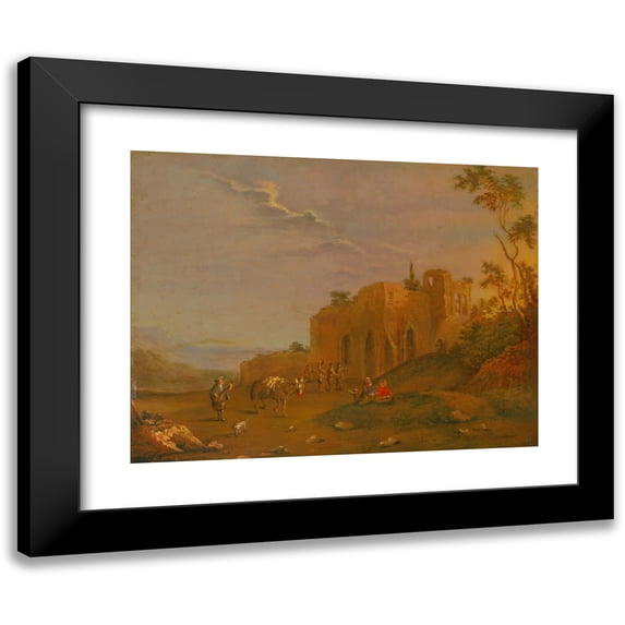 Norbert Joseph Carl Grund 18x15 Black Modern Framed Museum Art Print Titled - Morning (1740-1760)