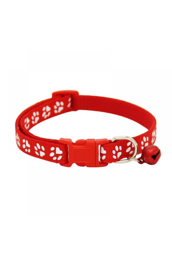 Norbi Adjustable Necklace Shaped Footprint With Bells Pet Supplies,Pet Cat Dog