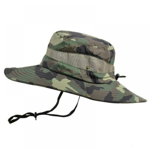Norbi Breathable Wide Brim Boonie Hat Outdoor Waterproof UPF 50+ Sun Protection Mesh Safari Sun hat for Travel Fishing