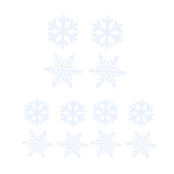 Norbi Christmas Snowflake Hanging Decorations 12pcs Paper Snowflakes Garlands for Christmas Winter Wonderland Holiday Home Ornaments