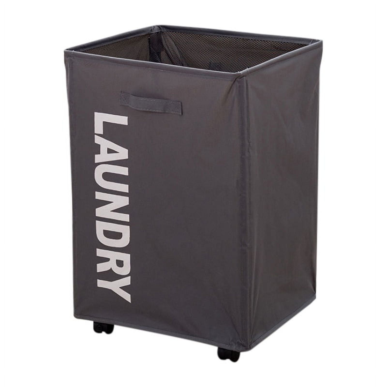Norbi Laundry Basket with Wheels Foldable Laundry hamper Aluminum Frame
