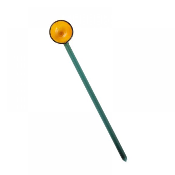 Norbi Milk Dessert Spoon Colored Transparent High-Temperature Glass Snapshot Cute Long Handle Coffee Stained Spoon Table Spoon