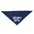 thumbnail image 1 of Norbi Pet Dog Decorative Collar Birthday Bandanas Puppy Scarfs Classic Lattice Bibs For Dog Boy / Dog Girl Cotton 20-48cm/7.87-18.89" Blue Triangle Scarf, 1 of 5