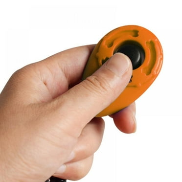 Norbi Pet Training Clicker with Wrist Strap - Dog Training Clickers (Orange)