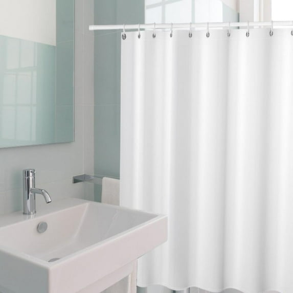 Norbi Polyester Shower Curtain Machine Washable Waterproof Shower Curtain Liner with Hooks 71 x 71 Inches