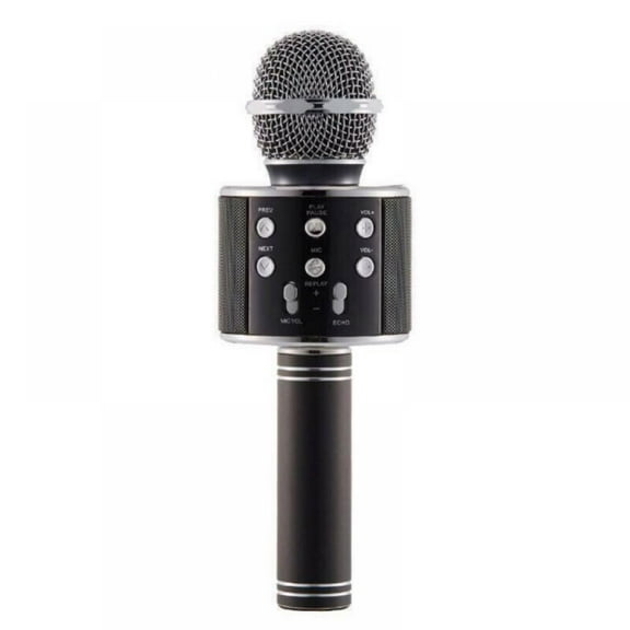 Norbi WS-858 Wireless Bluetooth Karaoke Handheld Microphone USB KTV Microfone Player Bluetooth Mic Speaker Record Music Microphon Black