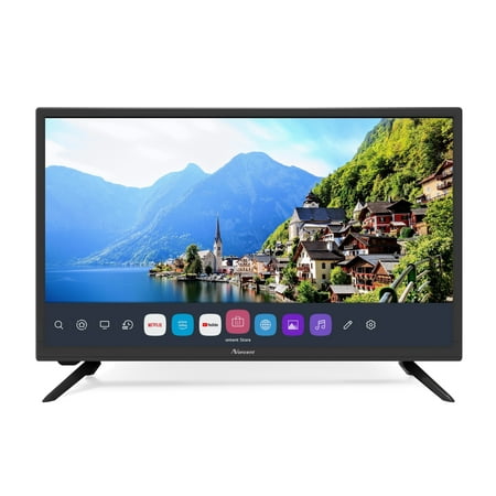 Norcent 24 Inch 720P LED HD Smart TV Wall-Mountable with Surround Sound