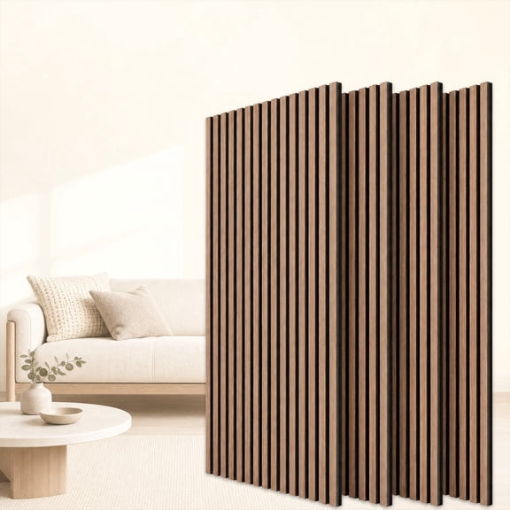 Norcho 4 Pack 3D Decorative Wood Wall Panels for Interior Soundproofing, Brown