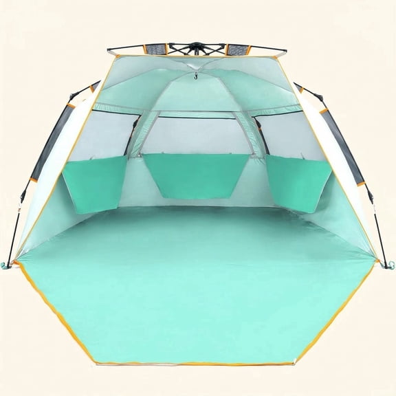 Norcho 85x45x49" Instant Beach Tent with Zip Extendable Porch, Pop up Sun Shade for 3-4 Person, Mint Green