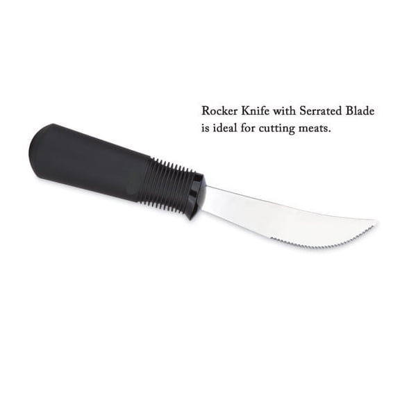 Norco Big-Grip Adaptive Eating Utensils - Serrated Rocker Knife