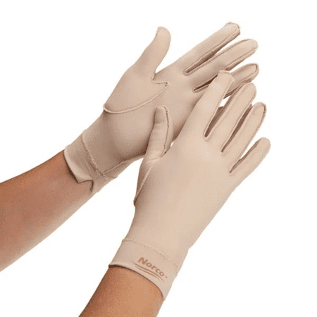 Norco Compression Gloves, Full Finger, Wrist Length, Large, Left