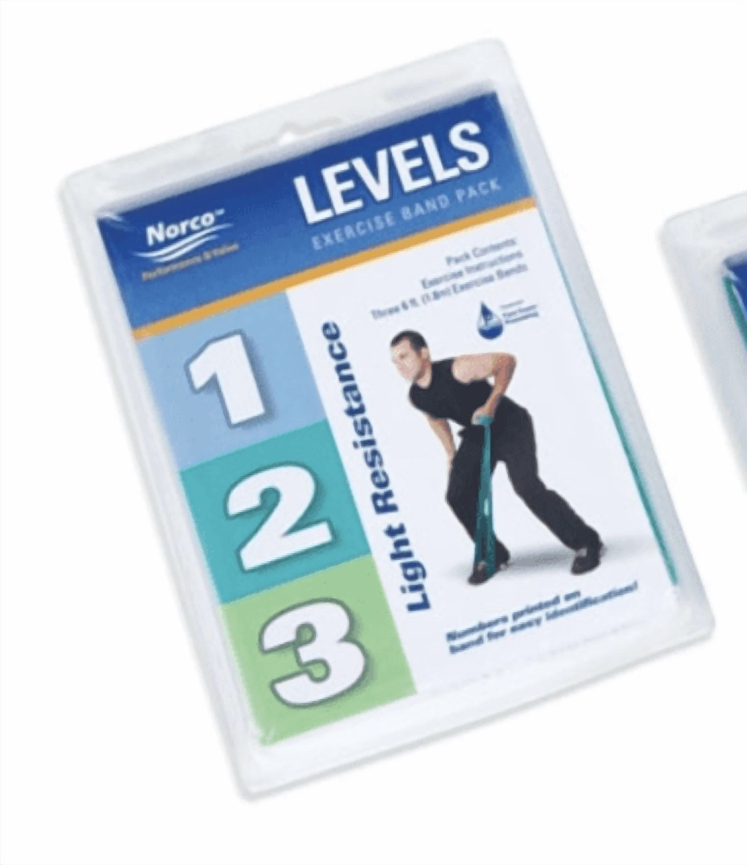 Norco LEVELS Exercise Band Resistance Packs, Level 1-3, Multipack