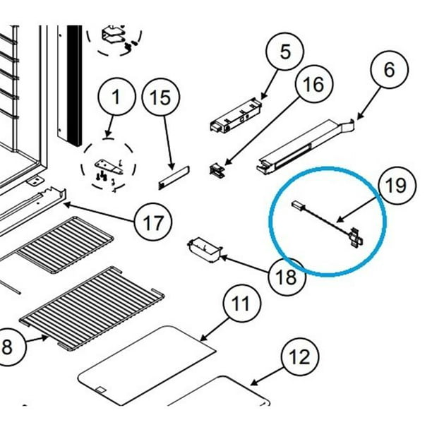Norcold 638391 Replacement Thermistor Assembly for Polar N7, N8 & N10