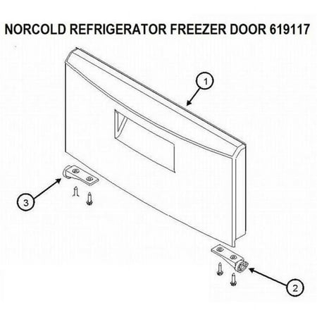 Norcold N6D-619117 Refrigerator Freezer Door Assembly