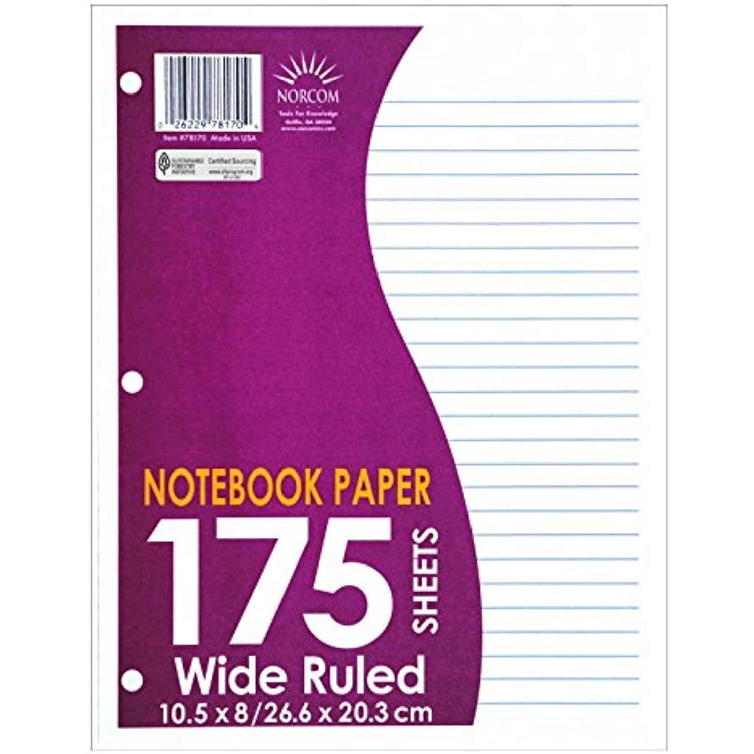 175ct Wide Ruled Filler Paper