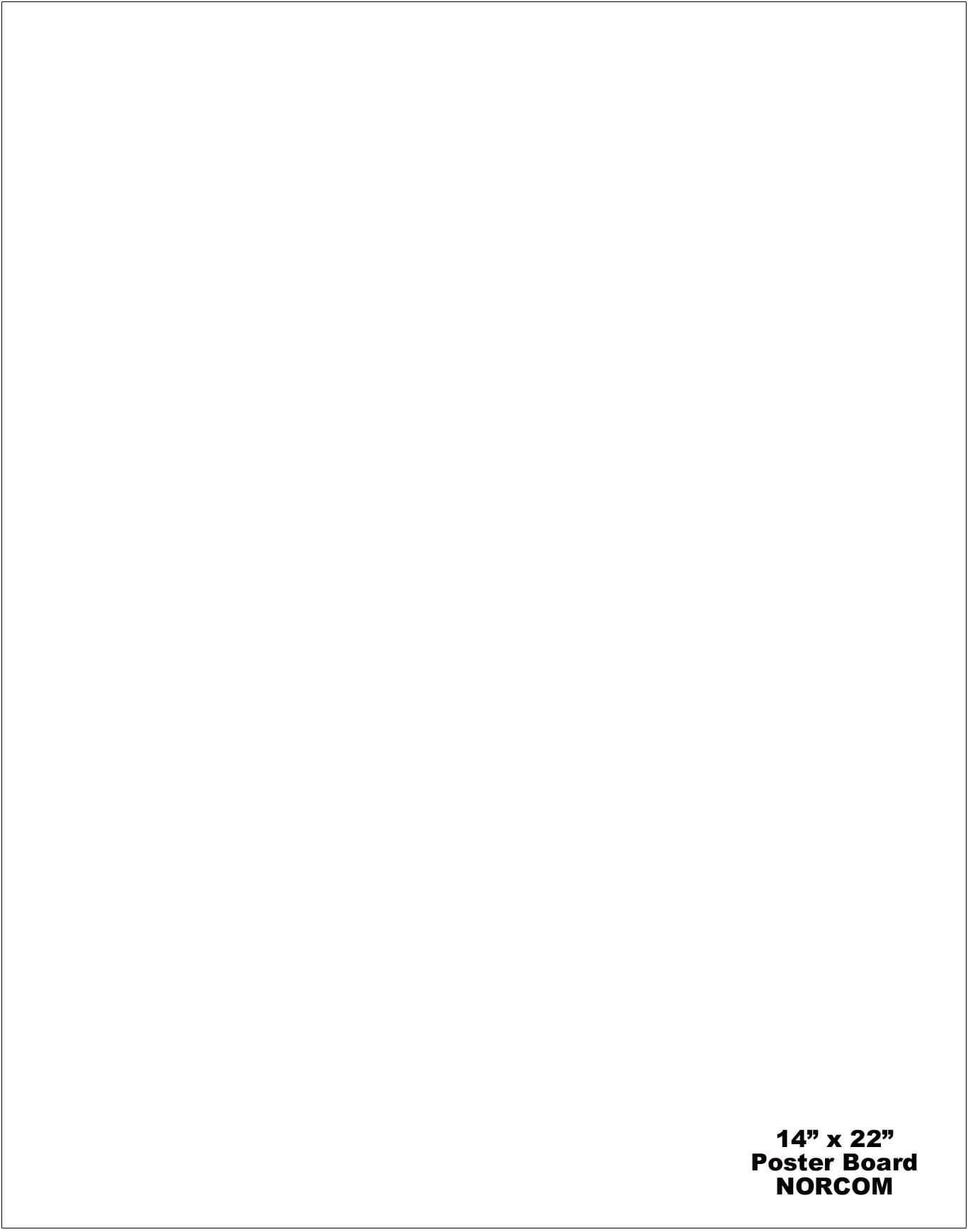 7988448 14" X 22" White Poster Board