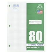 Norcom Filler Paper, Graph Ruled 4x4, 80 Pages, 8" x 10.5", 78554
