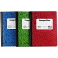 thumbnail image 1 of Norcom Wide Ruled 100 Sheet Composition Notebooks ~ Pack of 3 (Red ~ Blue ~ Green), 1 of 1